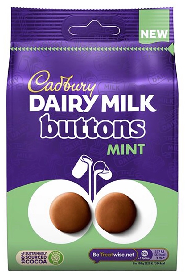 Cadbury Dairy Milk Buttons Mint 102g