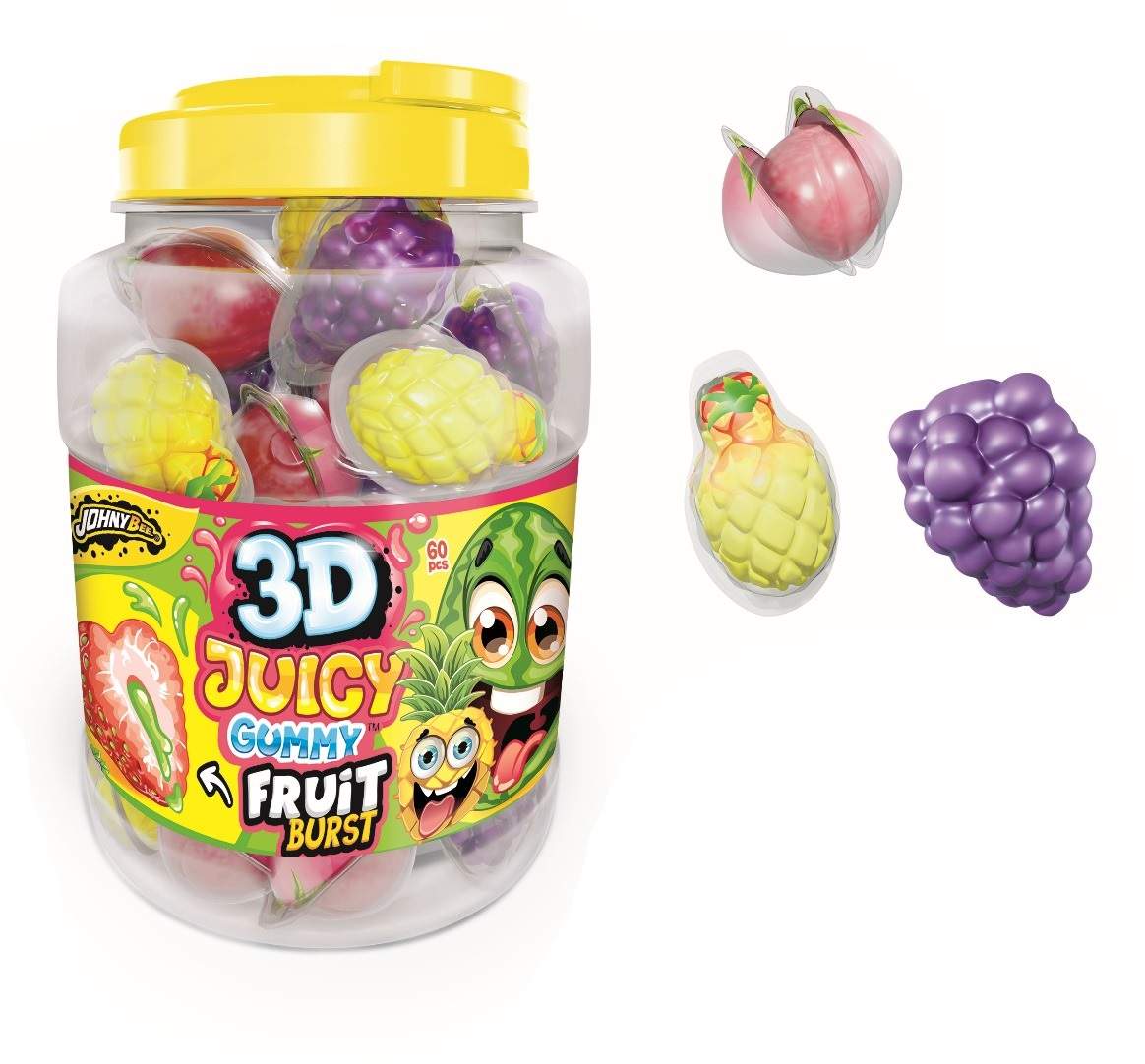 Johny Bee 3D Juicy Gummy Fruit Burst 18g (1st)