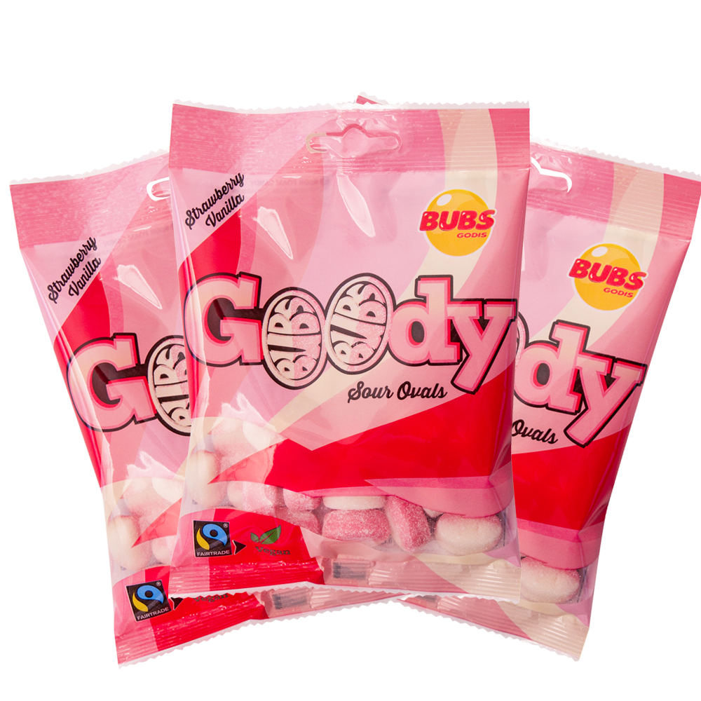 Bubs Goody Sour Strawberry Vanilla 90g x 3st