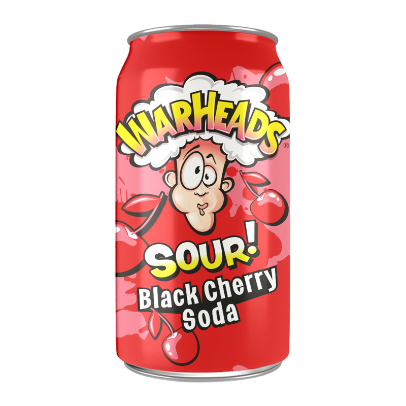 Warheads Sour Soda - Black Cherry 355ml