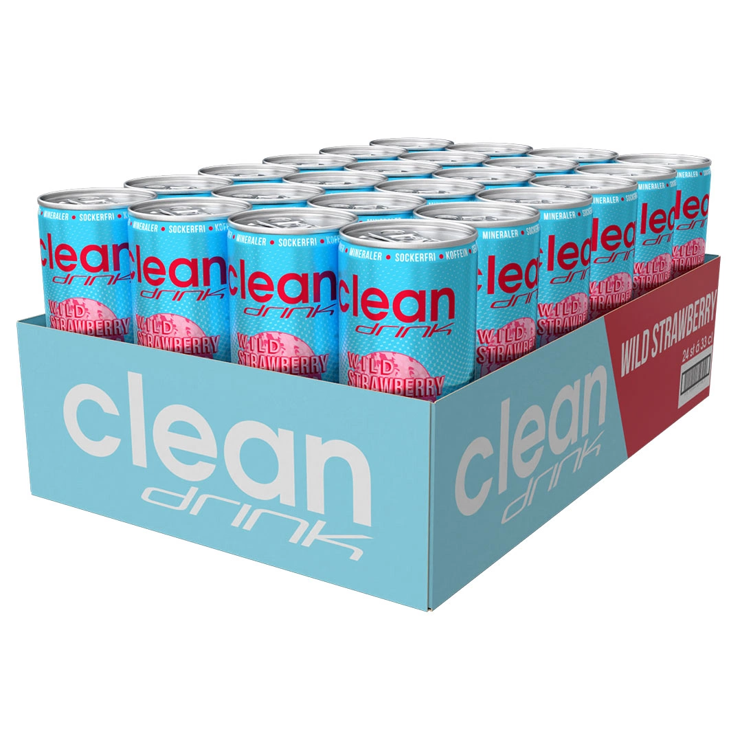 Clean Drink Wild Strawberry 33cl x 24st