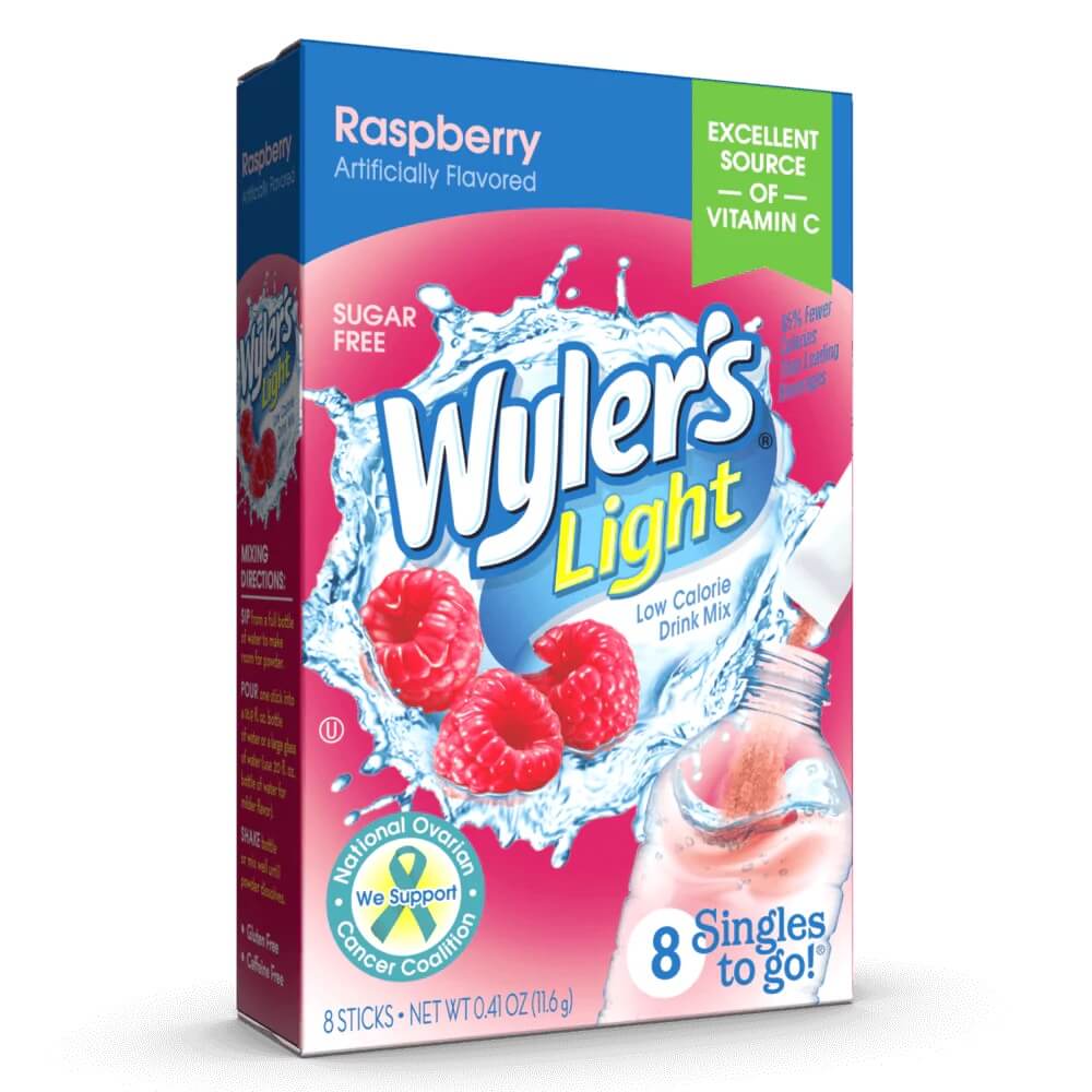 Wylers Light Singles To Go 8-pack - Raspberry