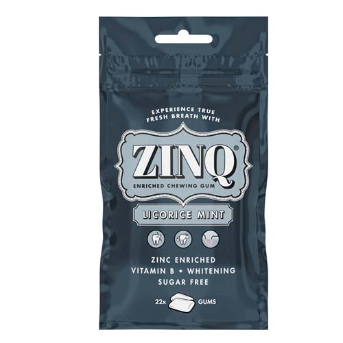 ZINQ Tuggummi Licorice Mint 31,5g(BF:2025-07-03)