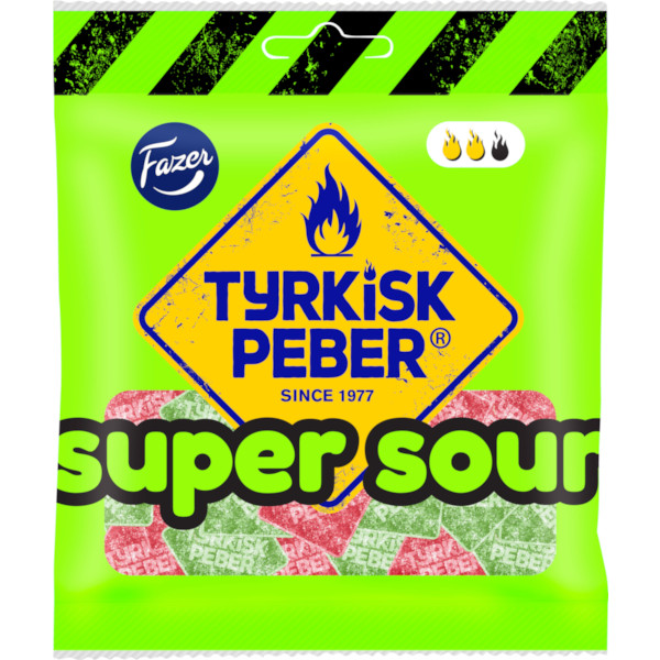 Tyrkisk Peber Super Sour 80g