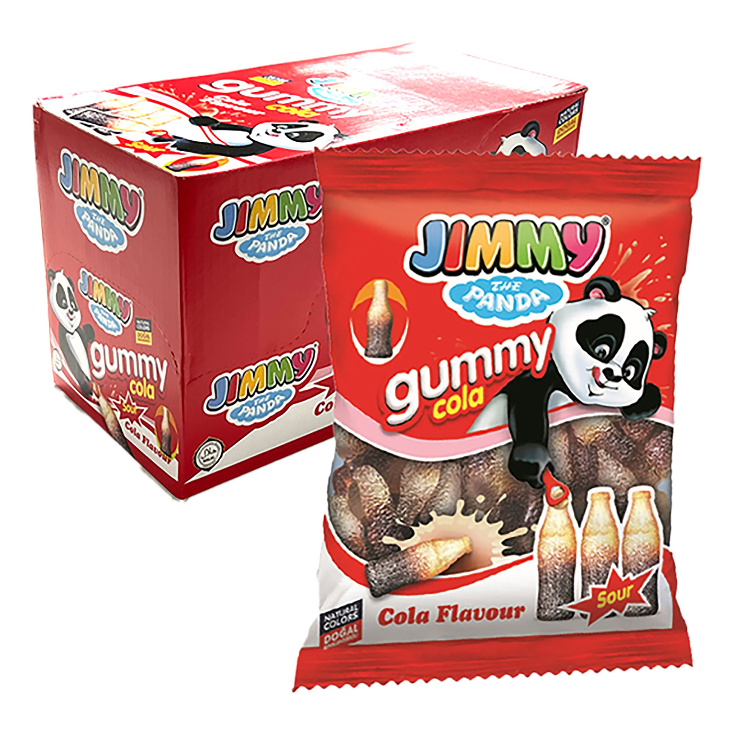Jimmy the Panda Gumma Cola Sour Storpack - 12-pack