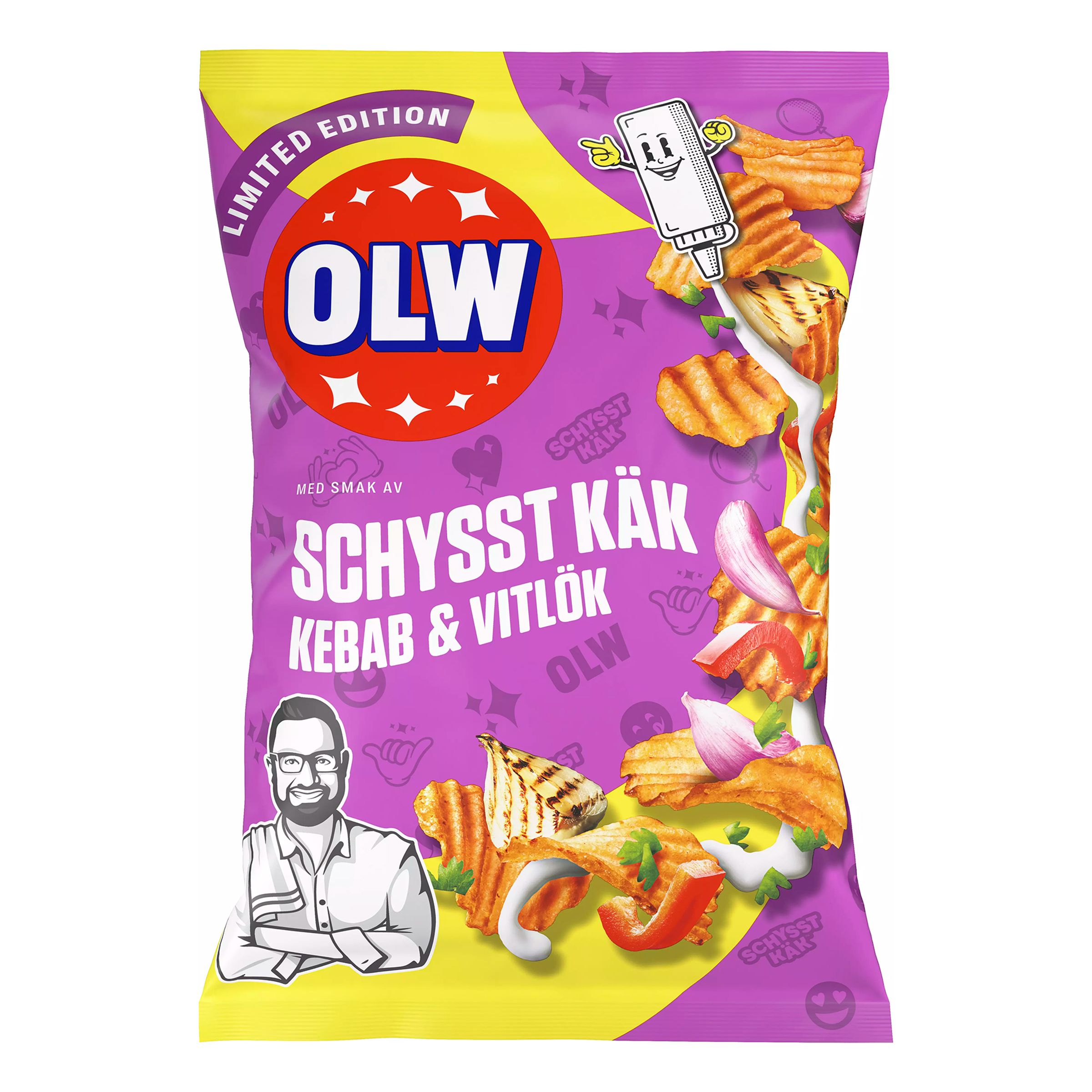 OLW Schysst Käk Kebab & Vitlök - 250 gram