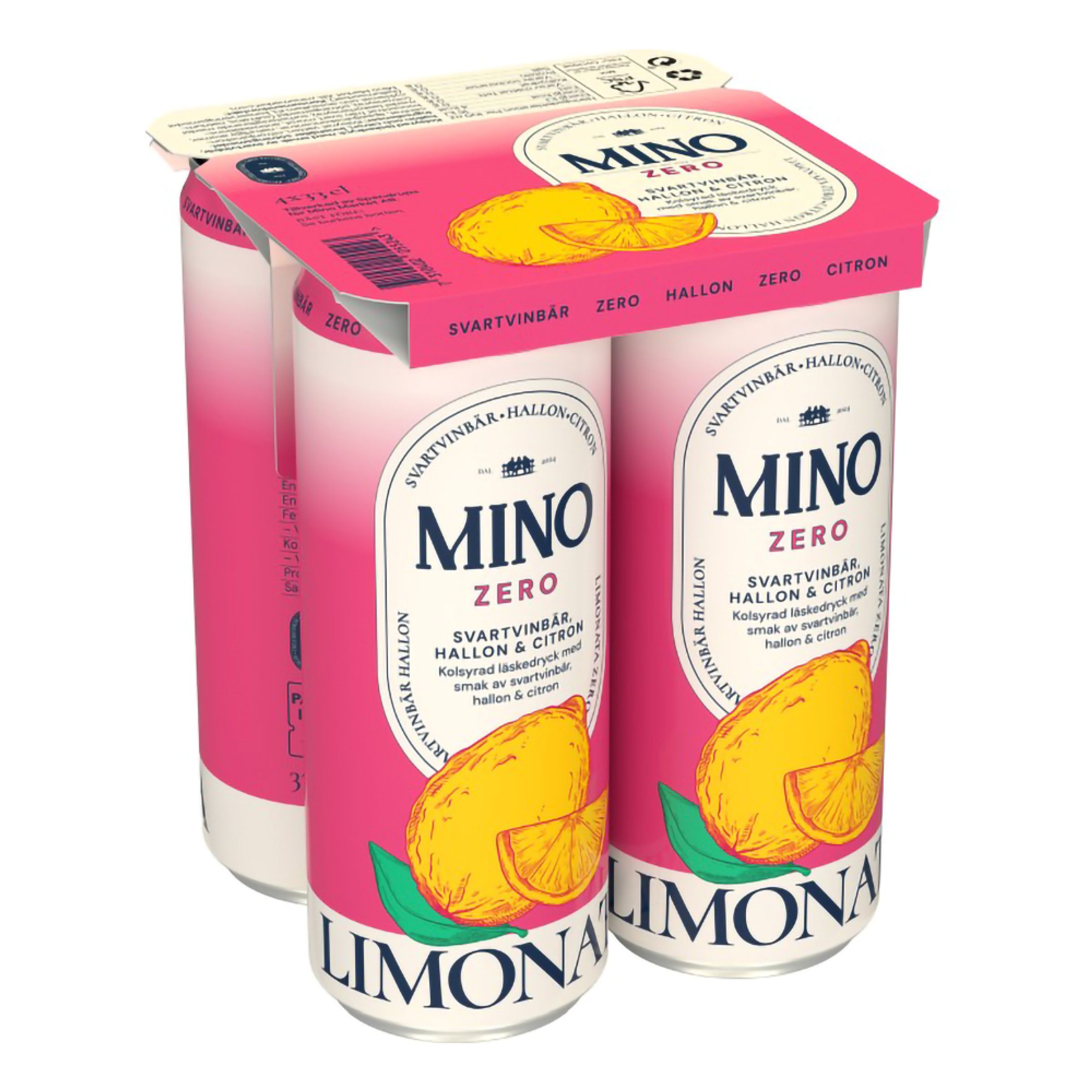 Mino Hallon Svartvinbär Zero - 4-pack