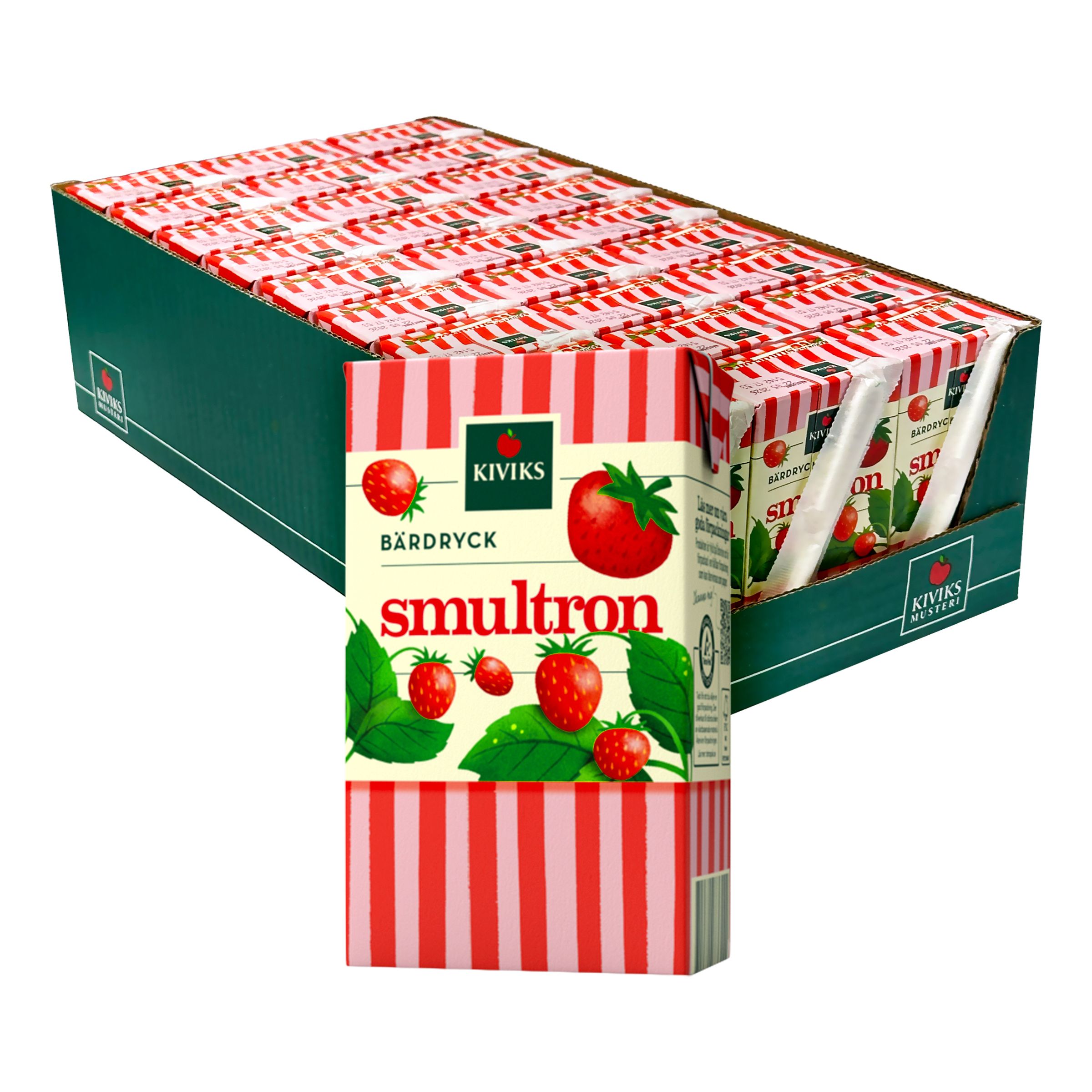 Kivik Smultrondryck med Sugrör - 27-pack