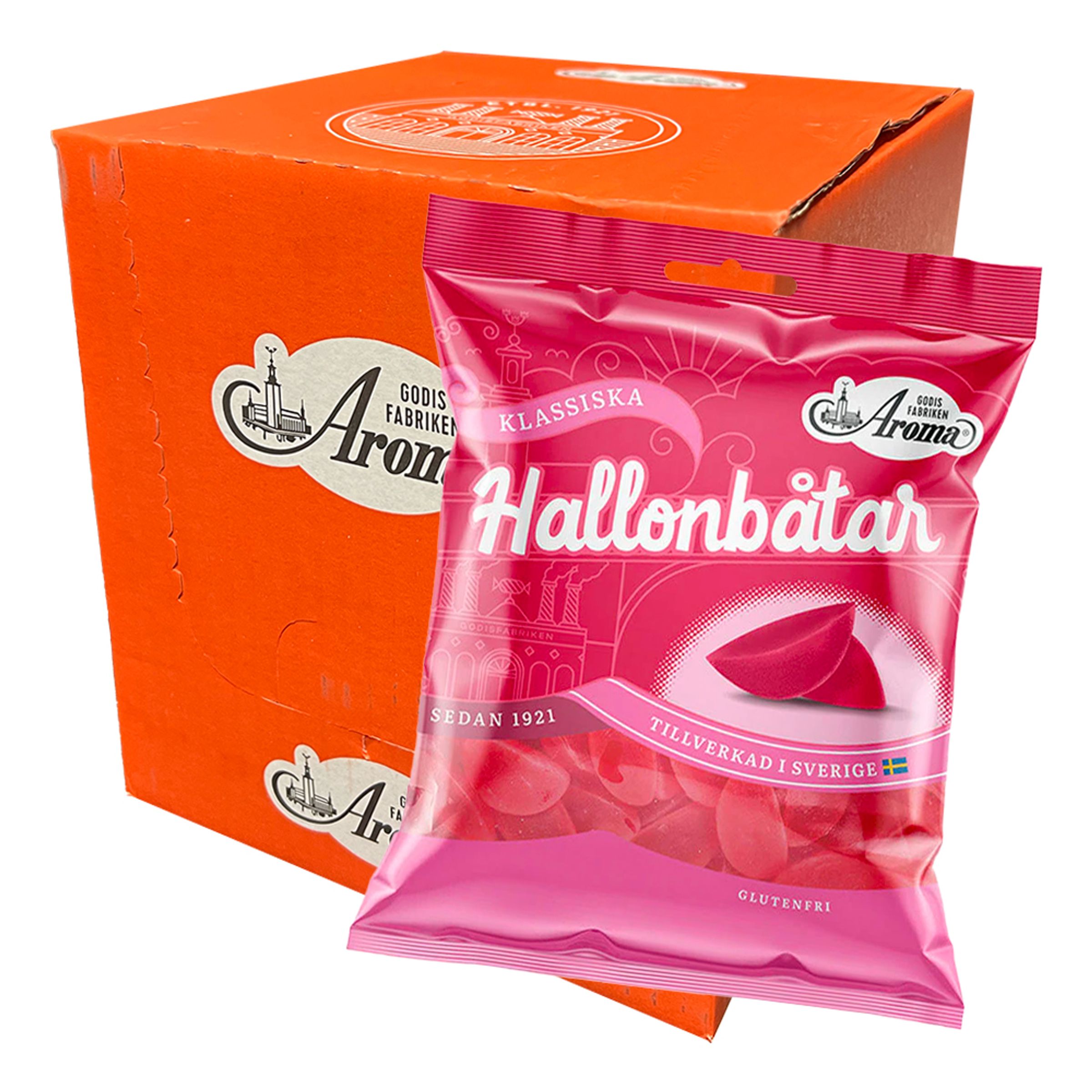Aroma Hallonbåtar i Påse Storpack - 20-pack