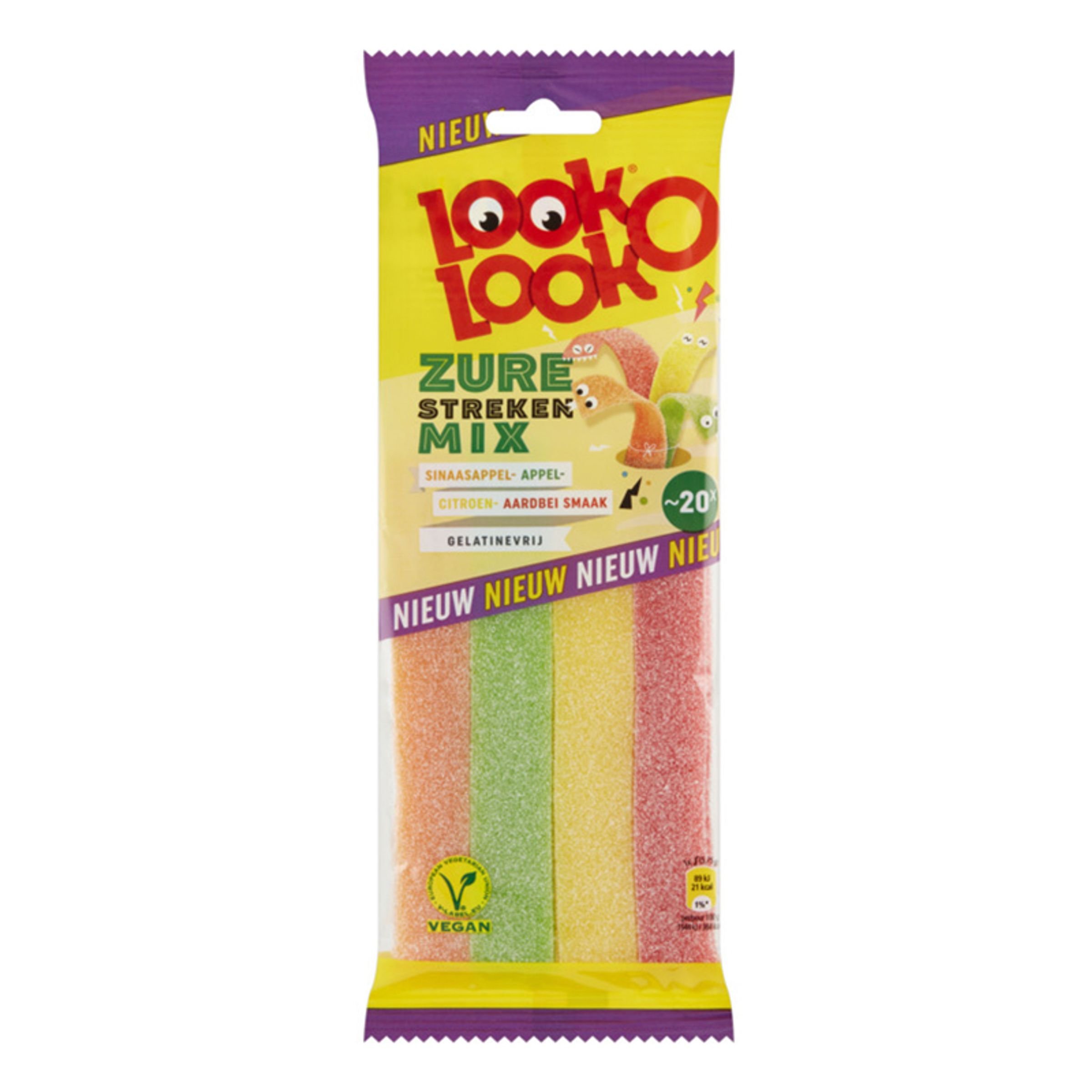 Look-O-Look Sour Mix Stripes - 115 gram