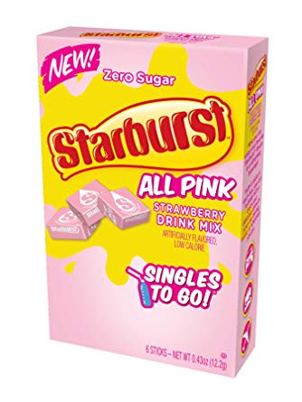 Starburst Singles To Go Zero Sugar 6-pack - All Pink Strawberry