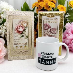 Presentset Mamma (mugg, chokladpraliner och kaffe)
