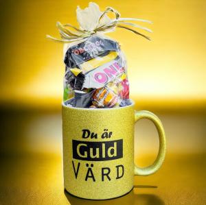 Mugg Du är Guld värd med godis