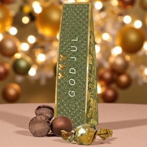 Chokladhälsning God Jul (grön)