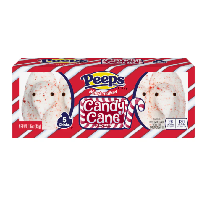 Peeps Marshmallow Candy Cane Chicks 5-pack 42g