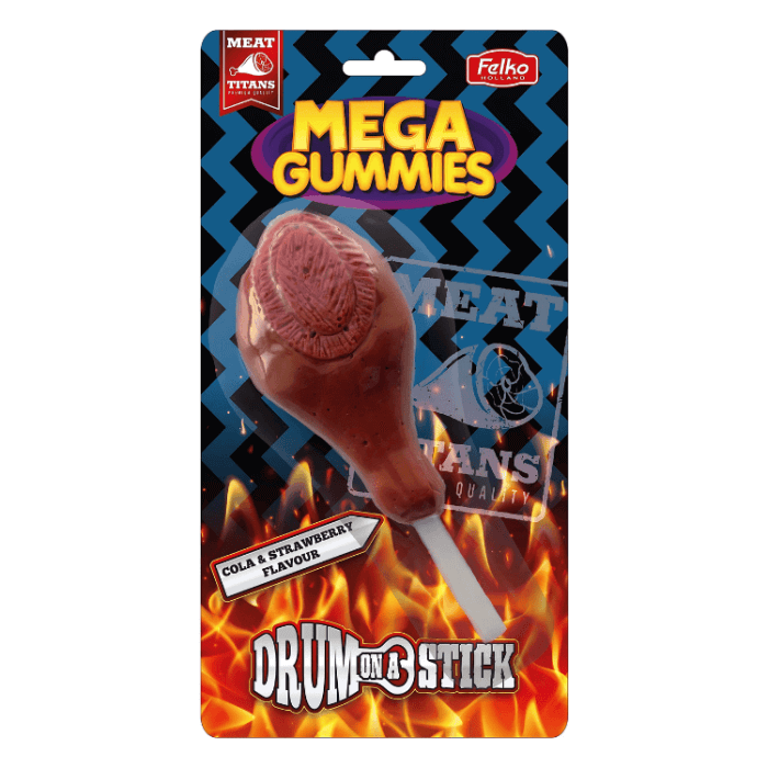 Mega Gummies Drum-on-a-Stick 120g