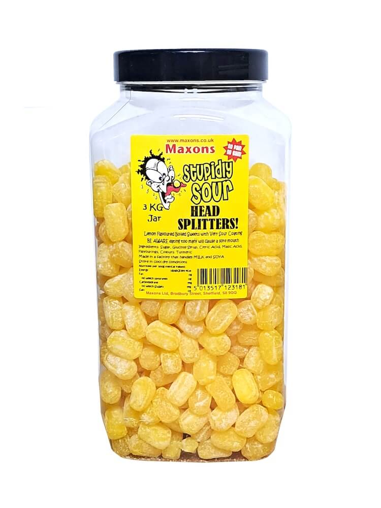 Maxons Stupidly Sour Jar Head Splitters 3kg