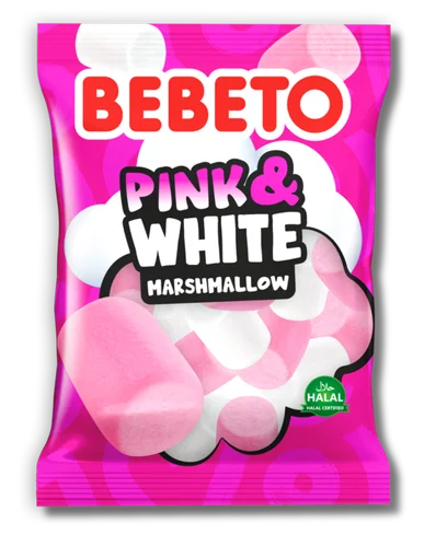 Bebeto Marshmallow Pink & White 60g