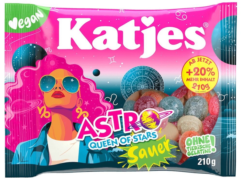 Katjes Astro Queen of Stars Sur 210g