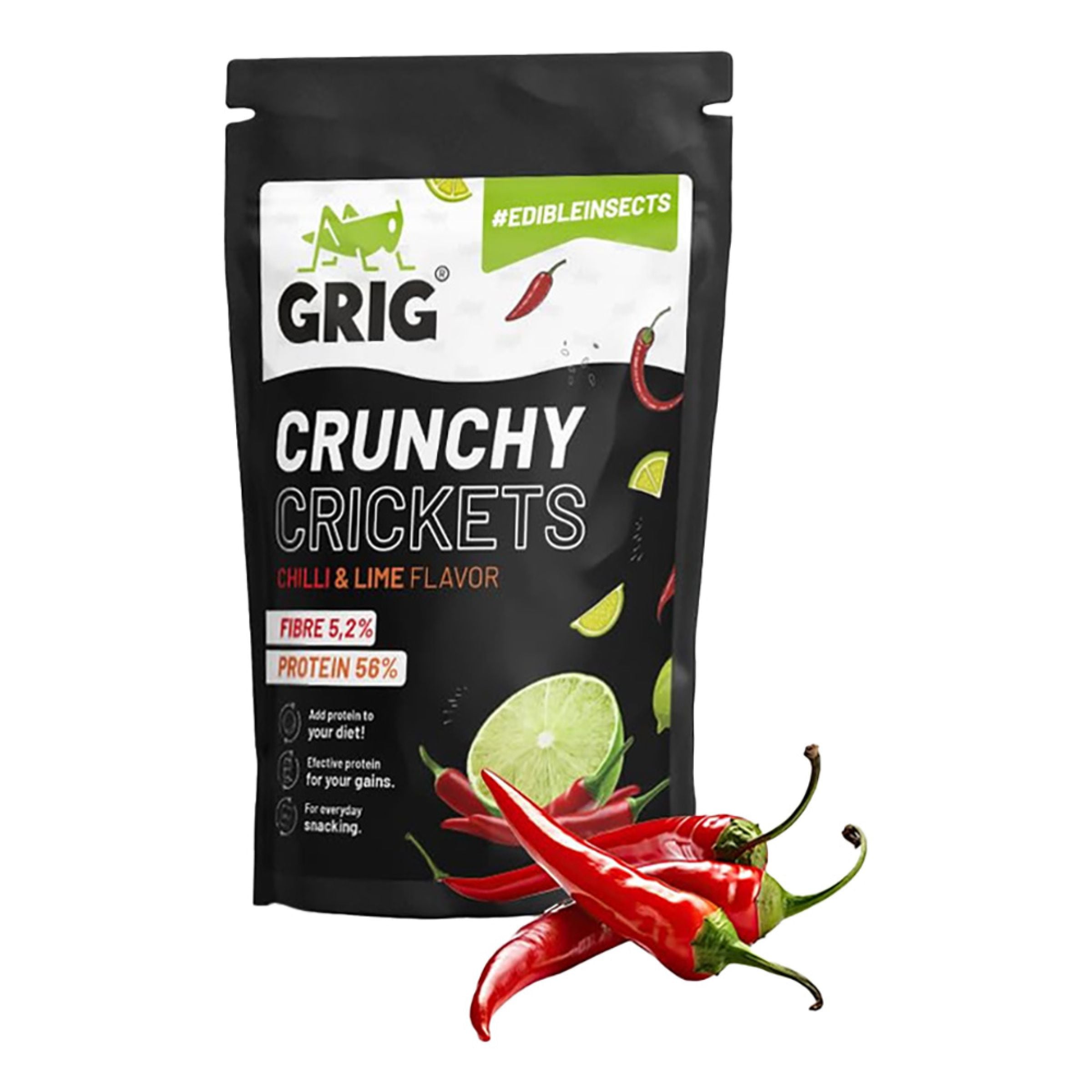 Grig Crunchy Crickets Chilli & Lime - 20 g