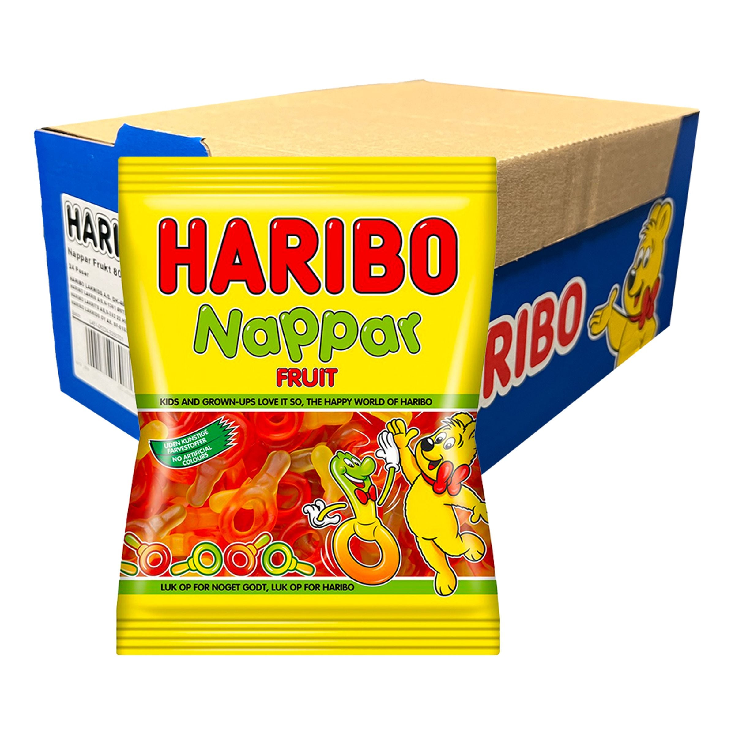 Haribo Fruktnappar Storpack - 24 x 80 g