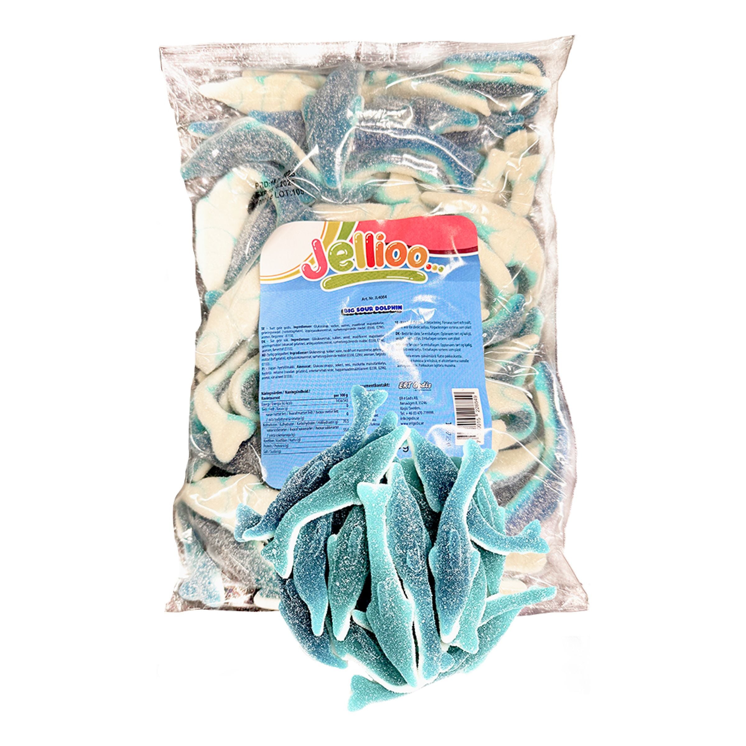 Jellioo Big Sour Dolphin Storpack - 1 kg