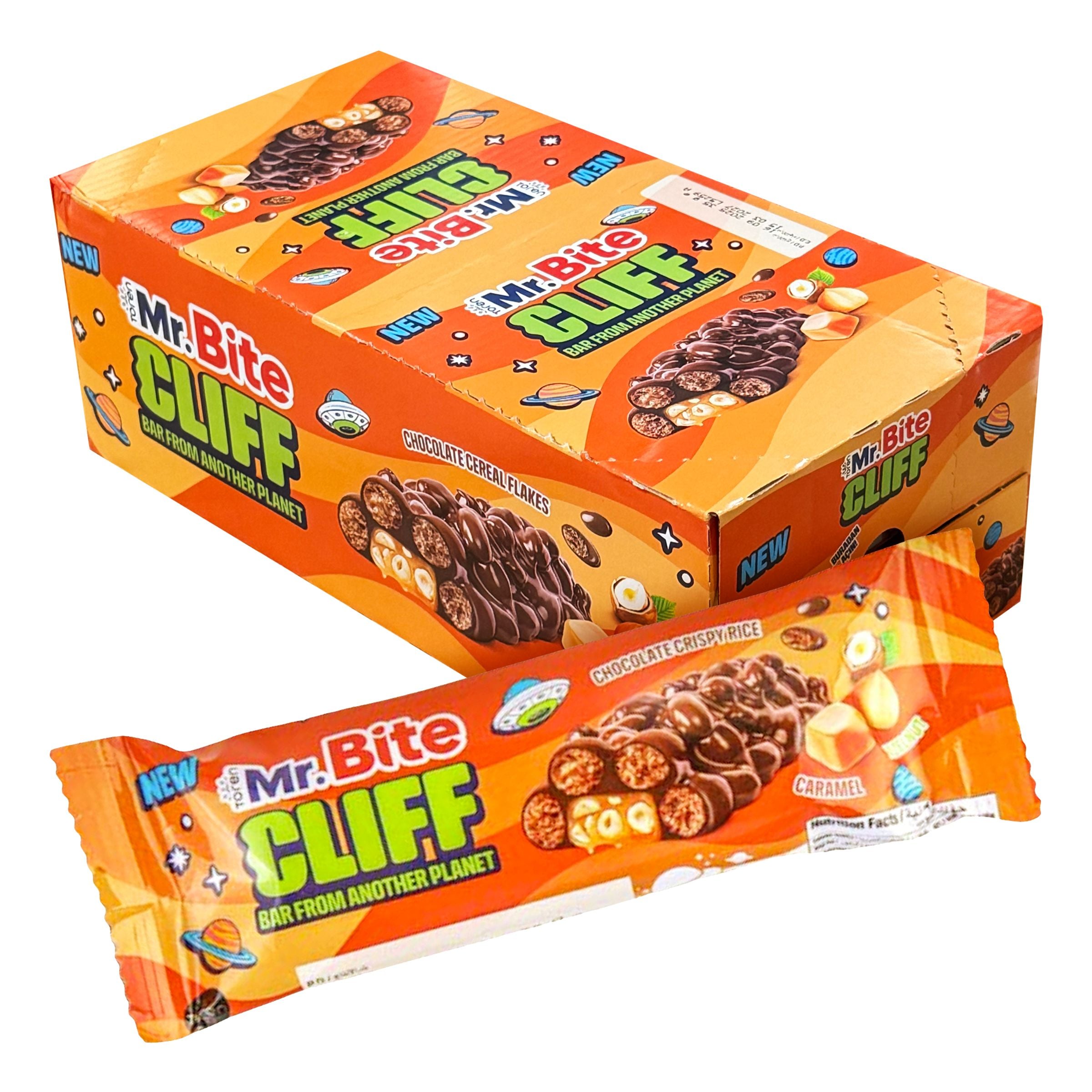 Mr. Bite Cliff Karamell/Hasselnöt Storpack - 24 x 35 g