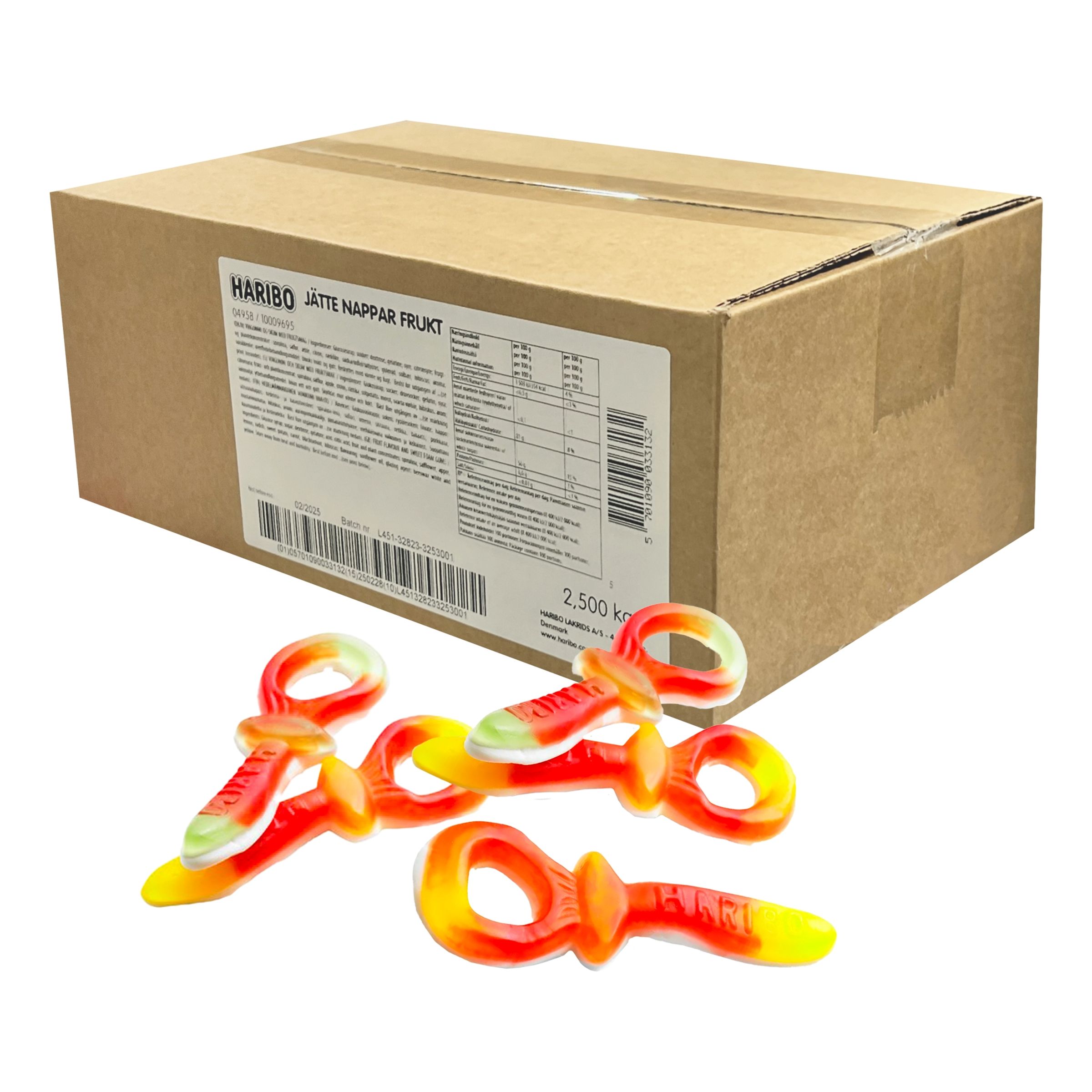 Jättenappar Frukt Storpack - 2,5 kg