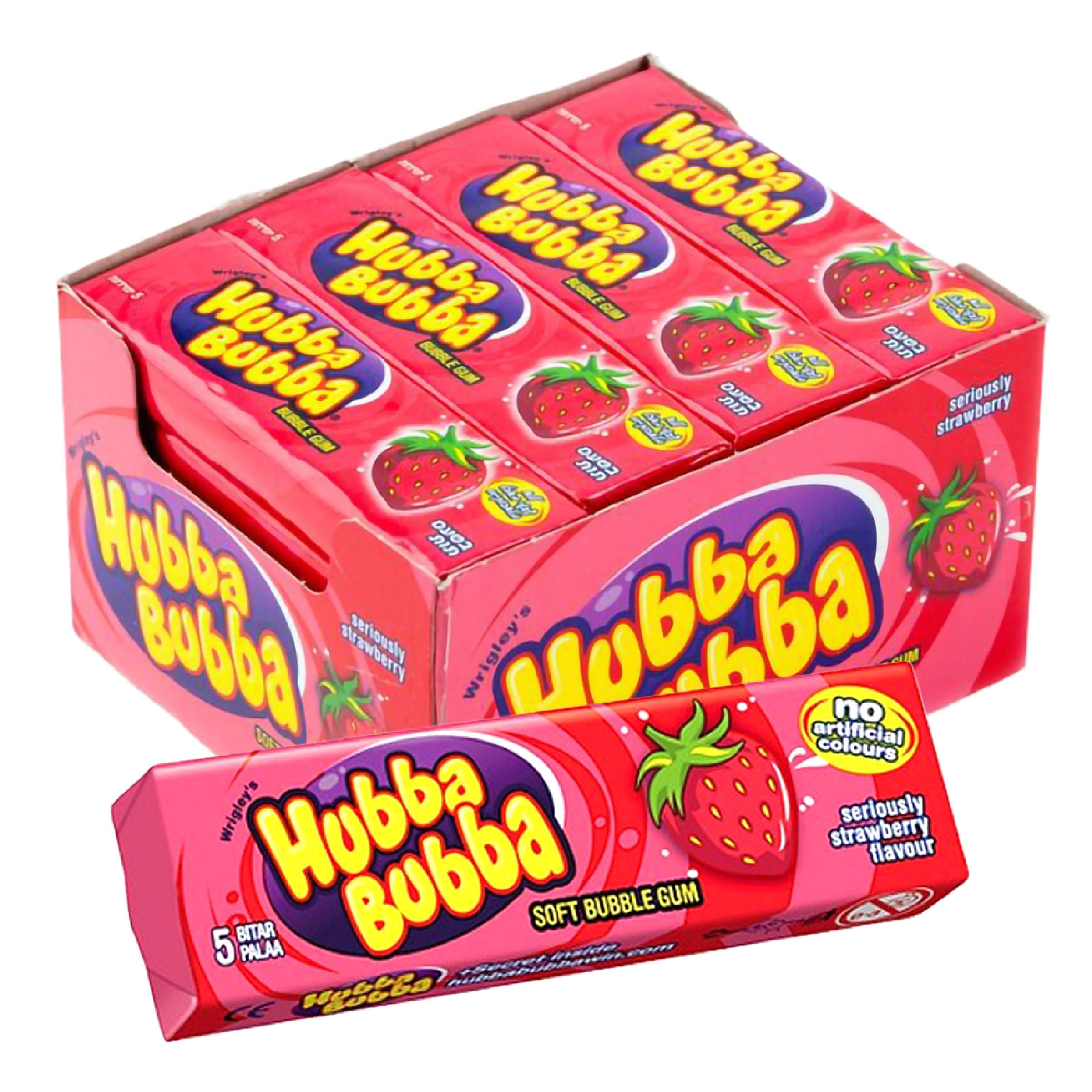 Hubba Bubba Jordgubb Storpack - 20 x 35 g