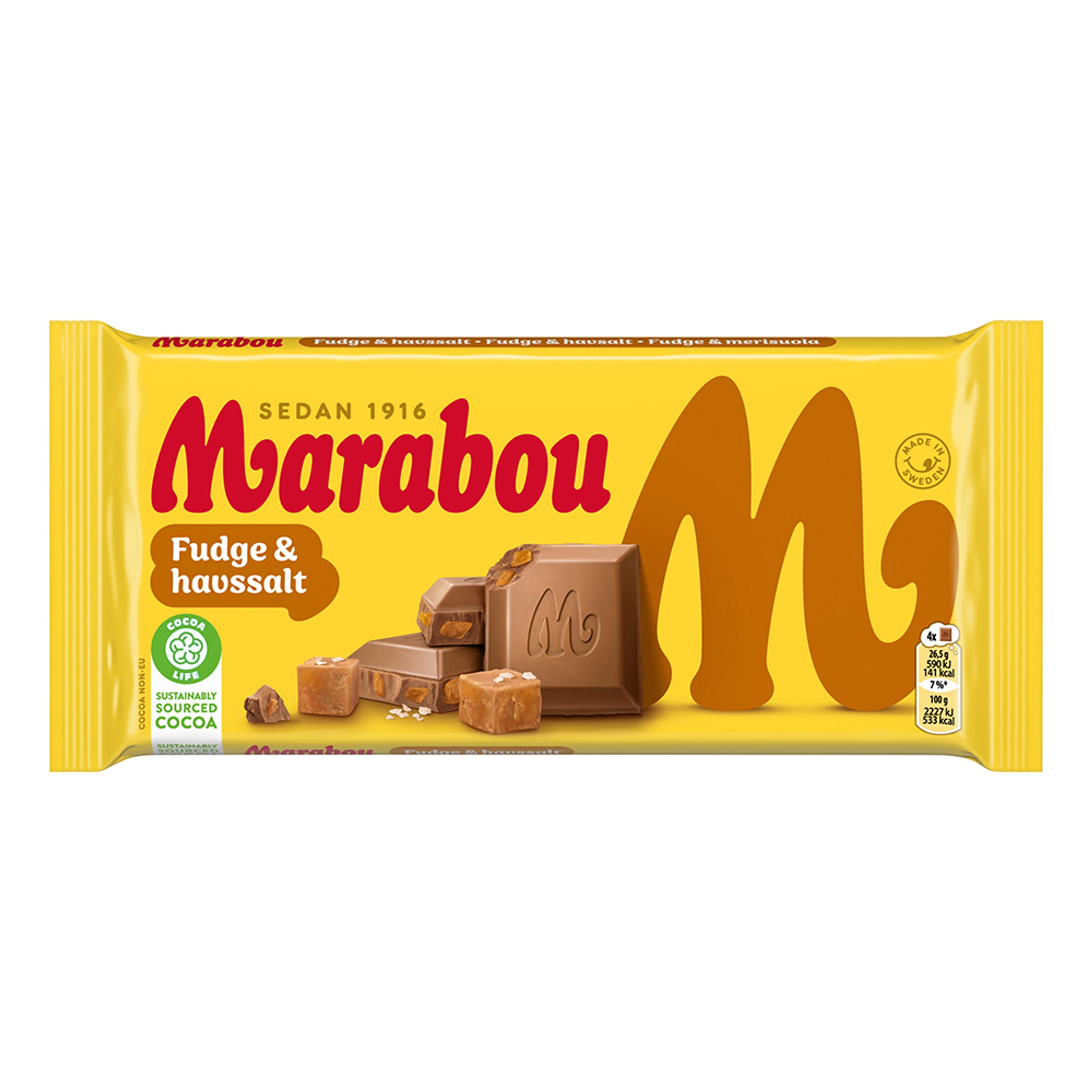Marabou Fudge & Havssalt Chokladkaka - 160 g