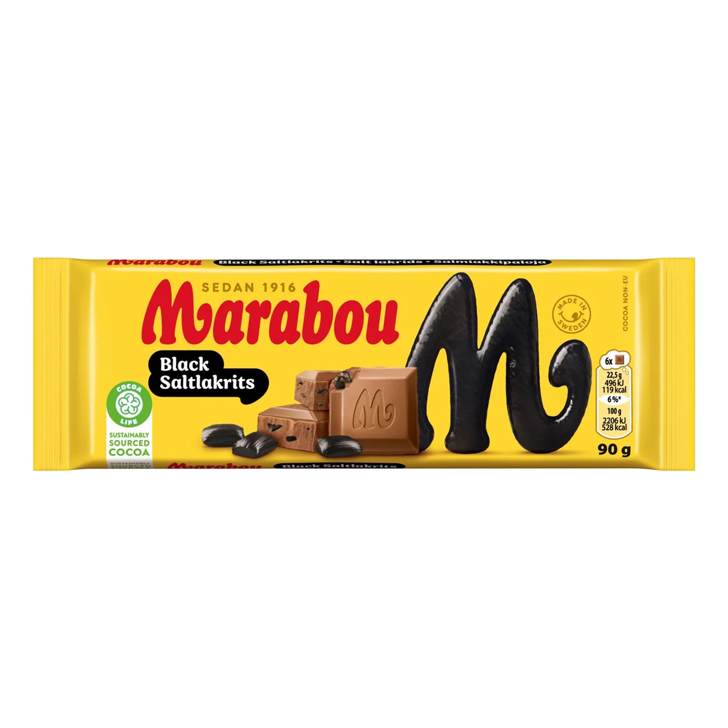 Marabou Black Saltlakrits Chokladkaka - 90 g