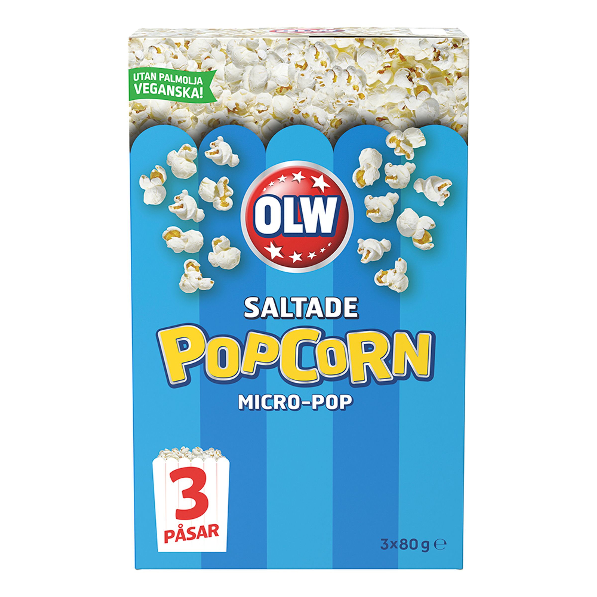 OLW Micropopcorn Saltade - 240 g