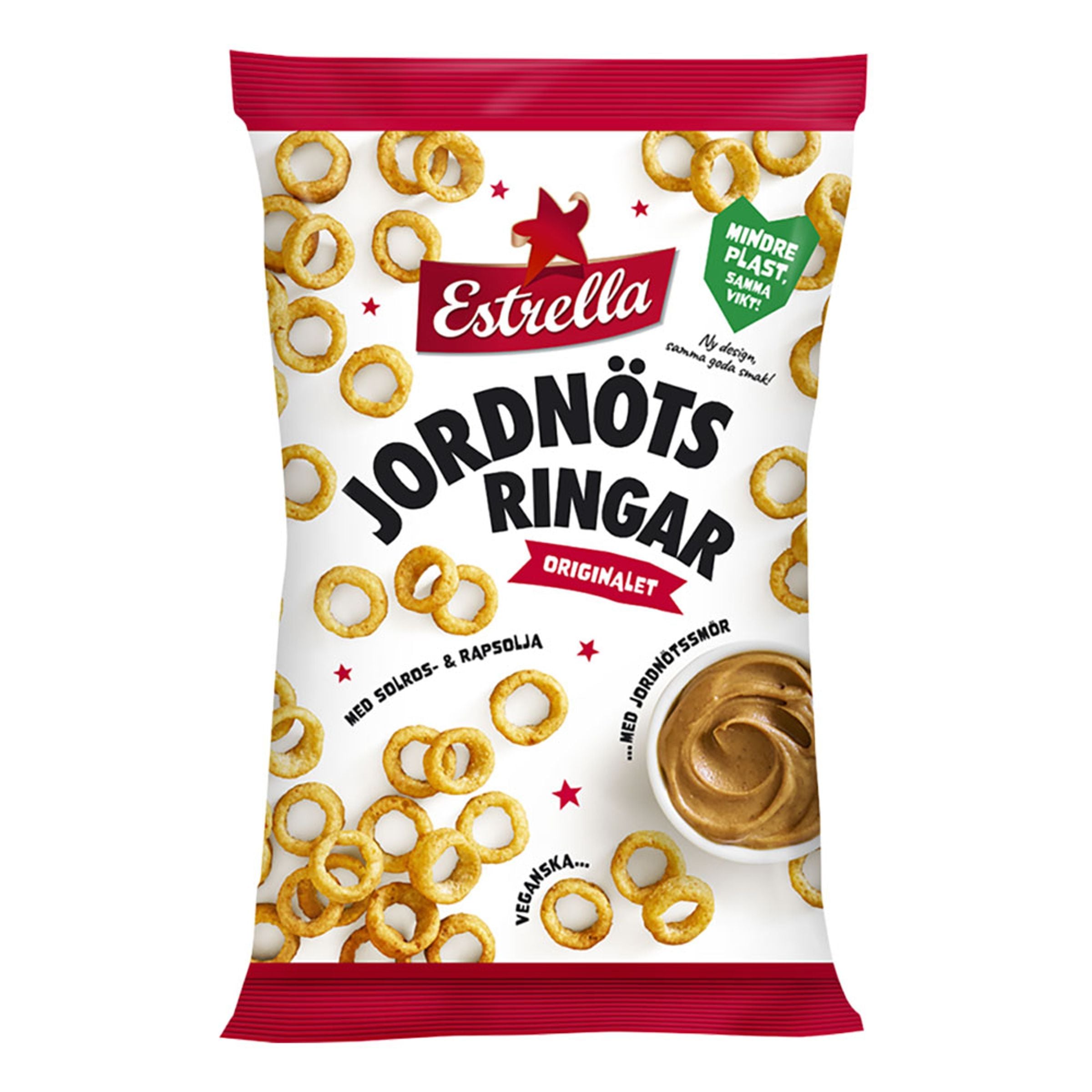 Estrella Jordnötsringar - 175 g