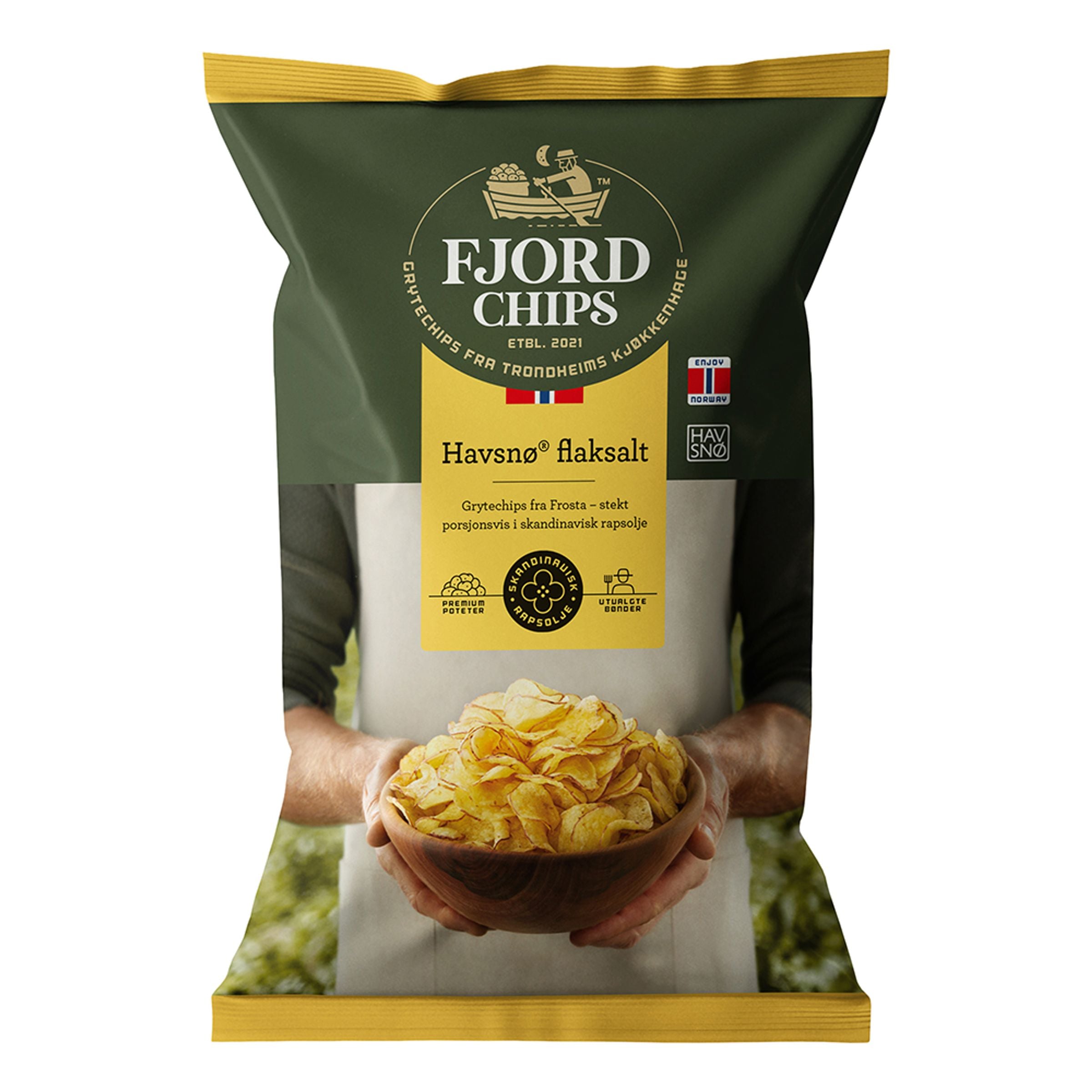 Fjordchips Havsnø Flaksalt - 150 g